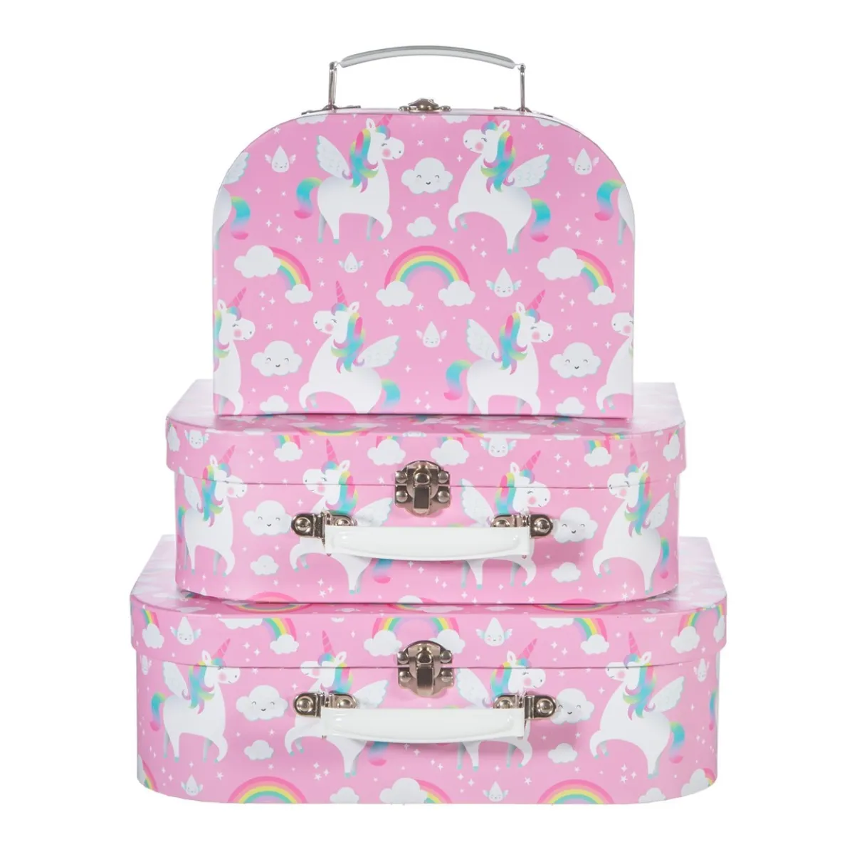 Rainbow Unicorn Suitcases - Set of 3