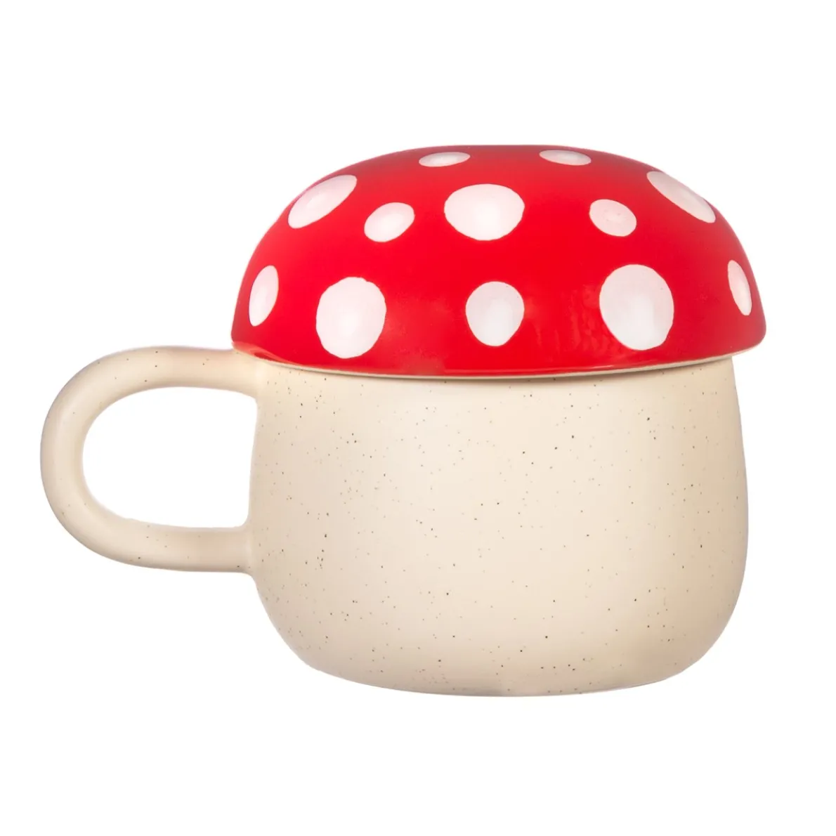 Red Mushroom Mug with Lid