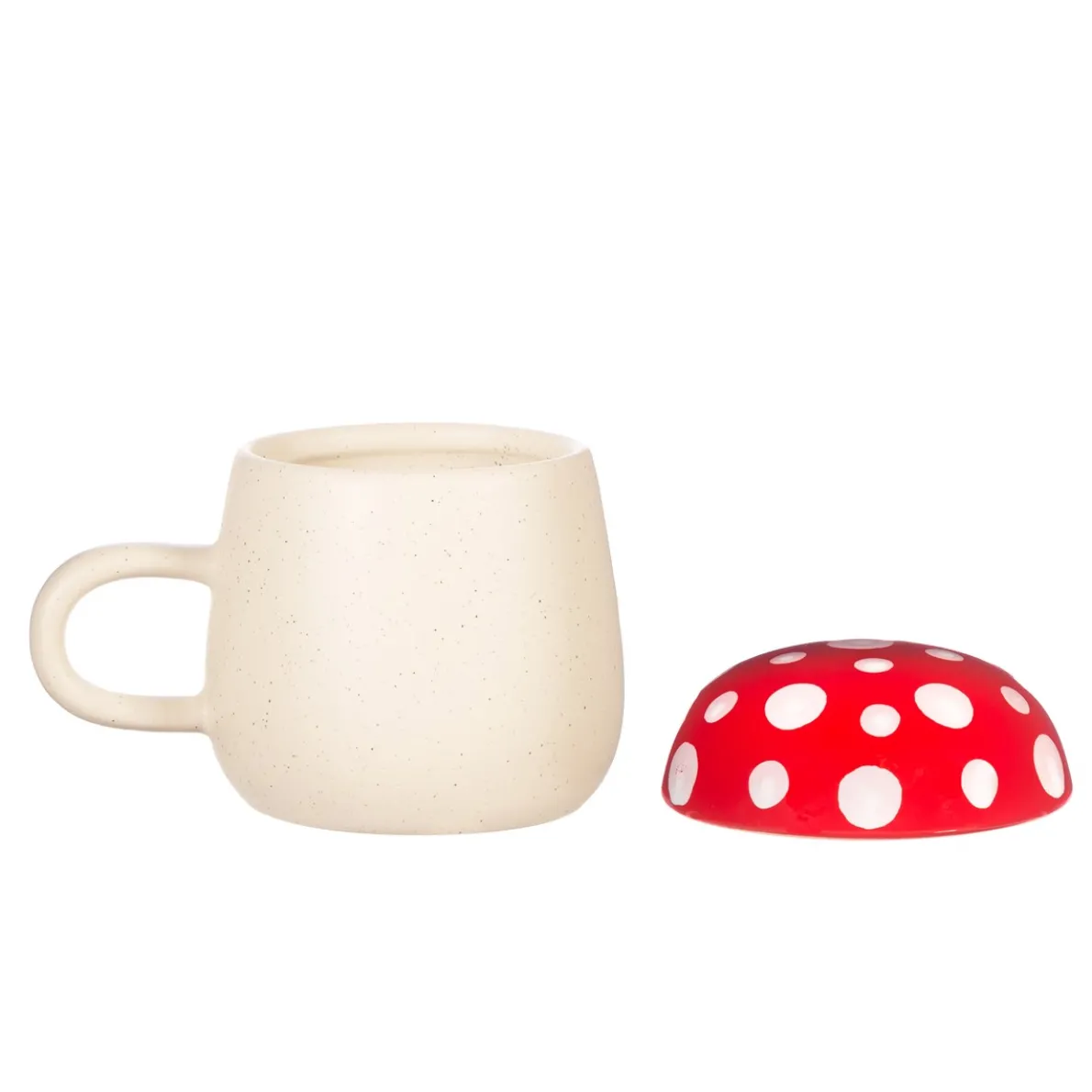 Red Mushroom Mug with Lid