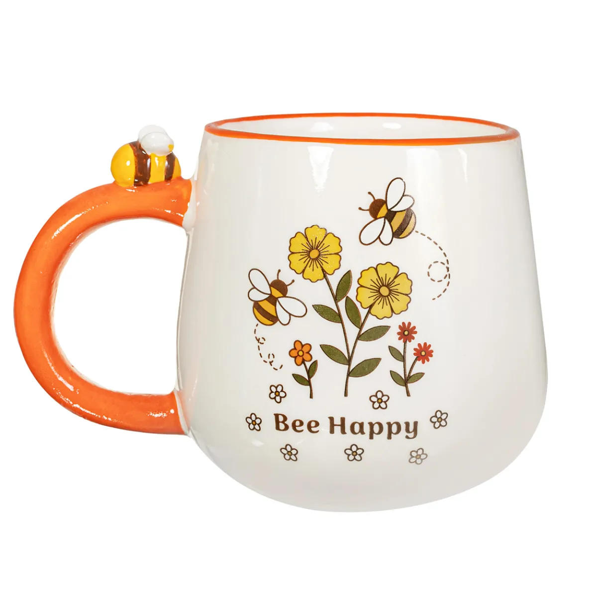 Retro "Bee Happy" Mug