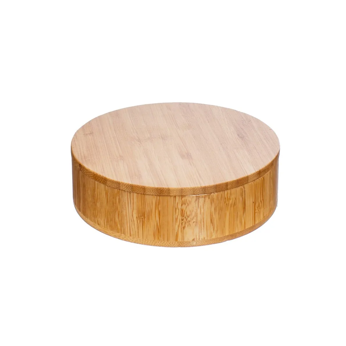 Round Bamboo Jewellery Box