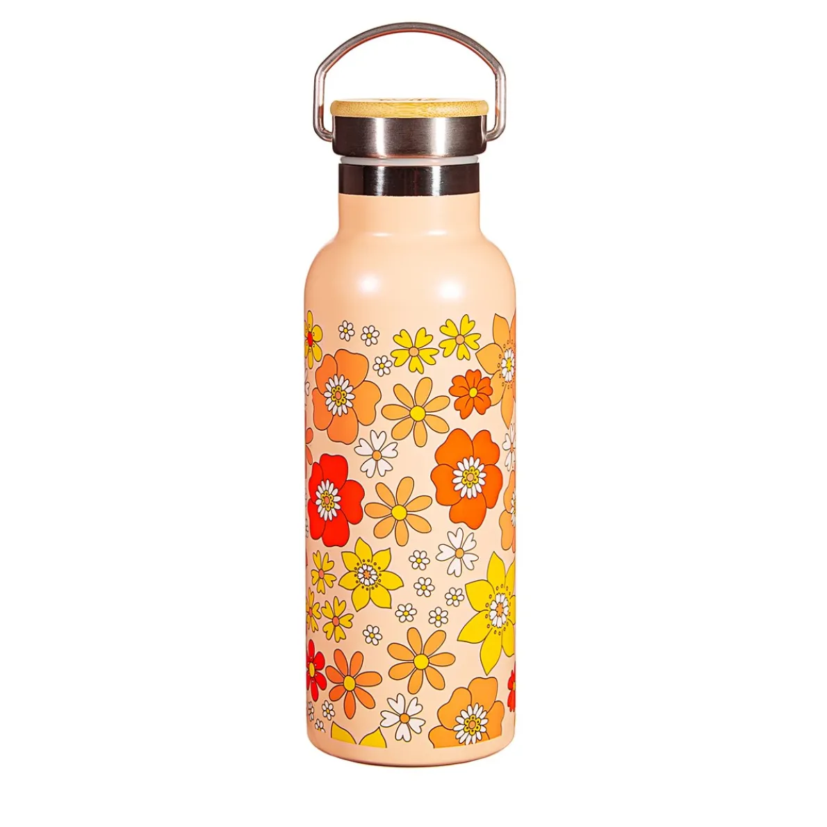 70s Floral Water Bottle