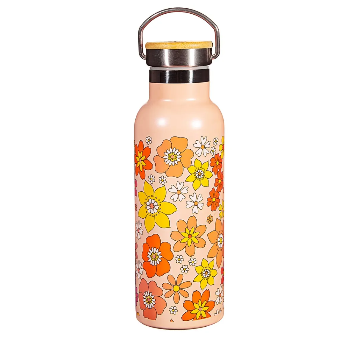 70s Floral Water Bottle