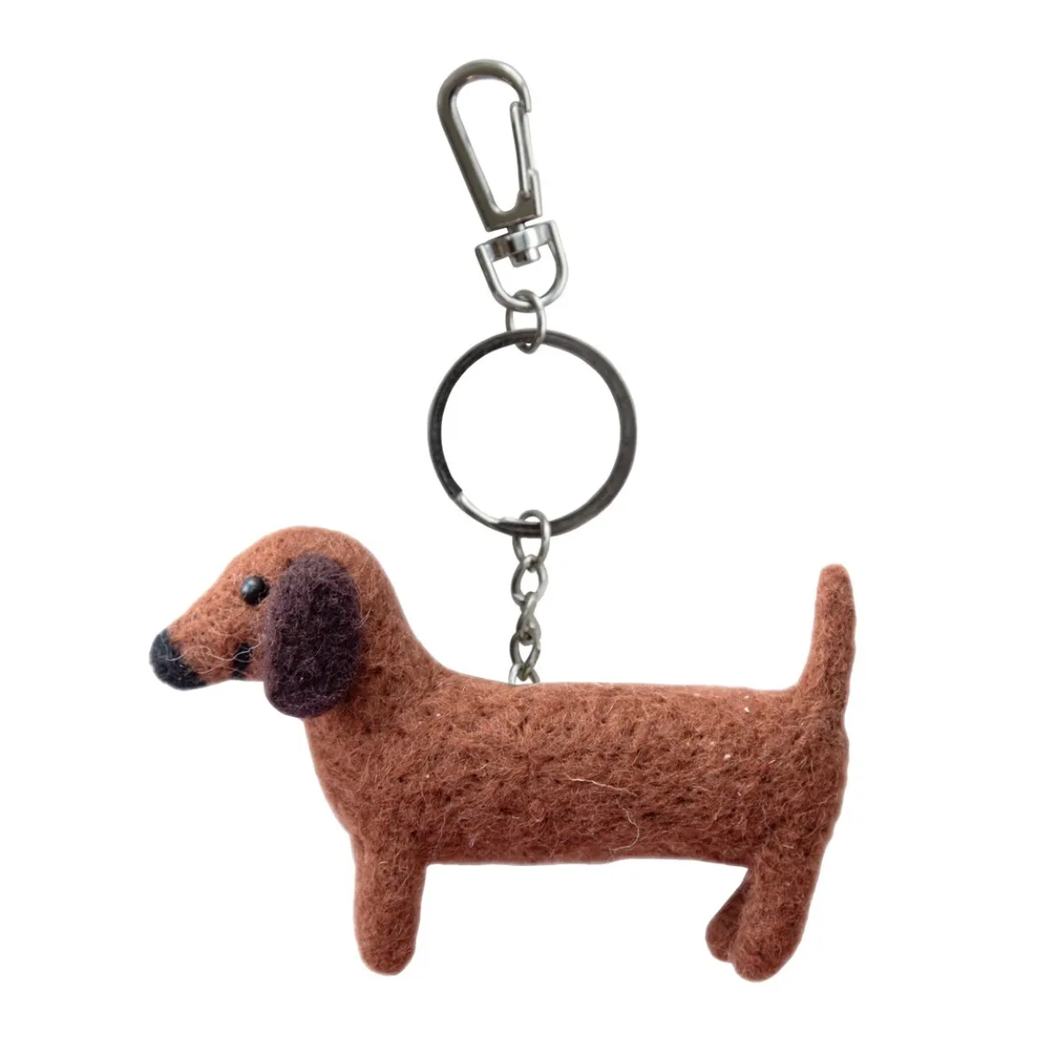 Sausage Dog Felt Keyring