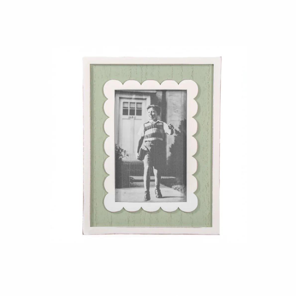 Scalloped Green Photo Frame
