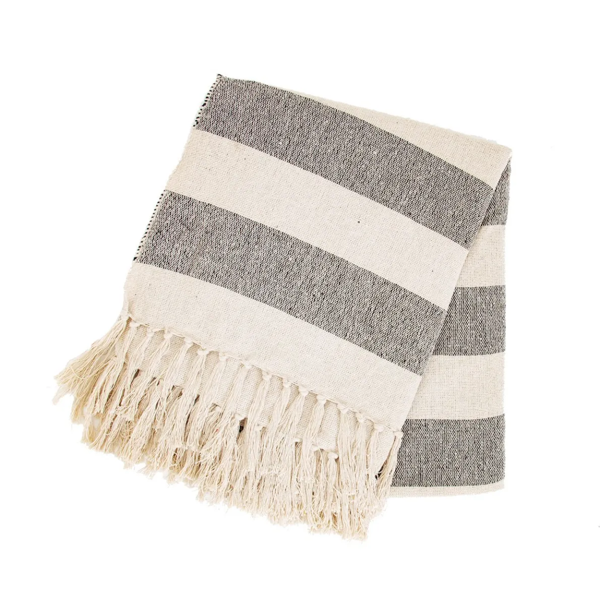 Scandi Boho Stripe Blanket Throw