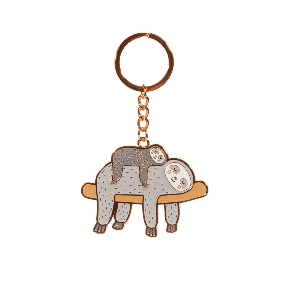 Sloth Enamel Keyring