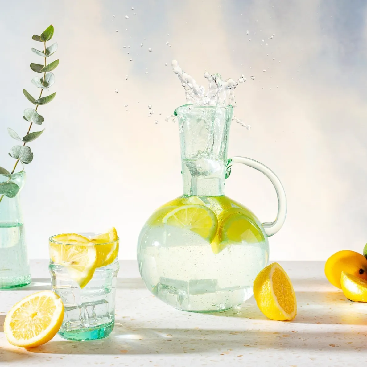 Tall Recycled Glass Jug