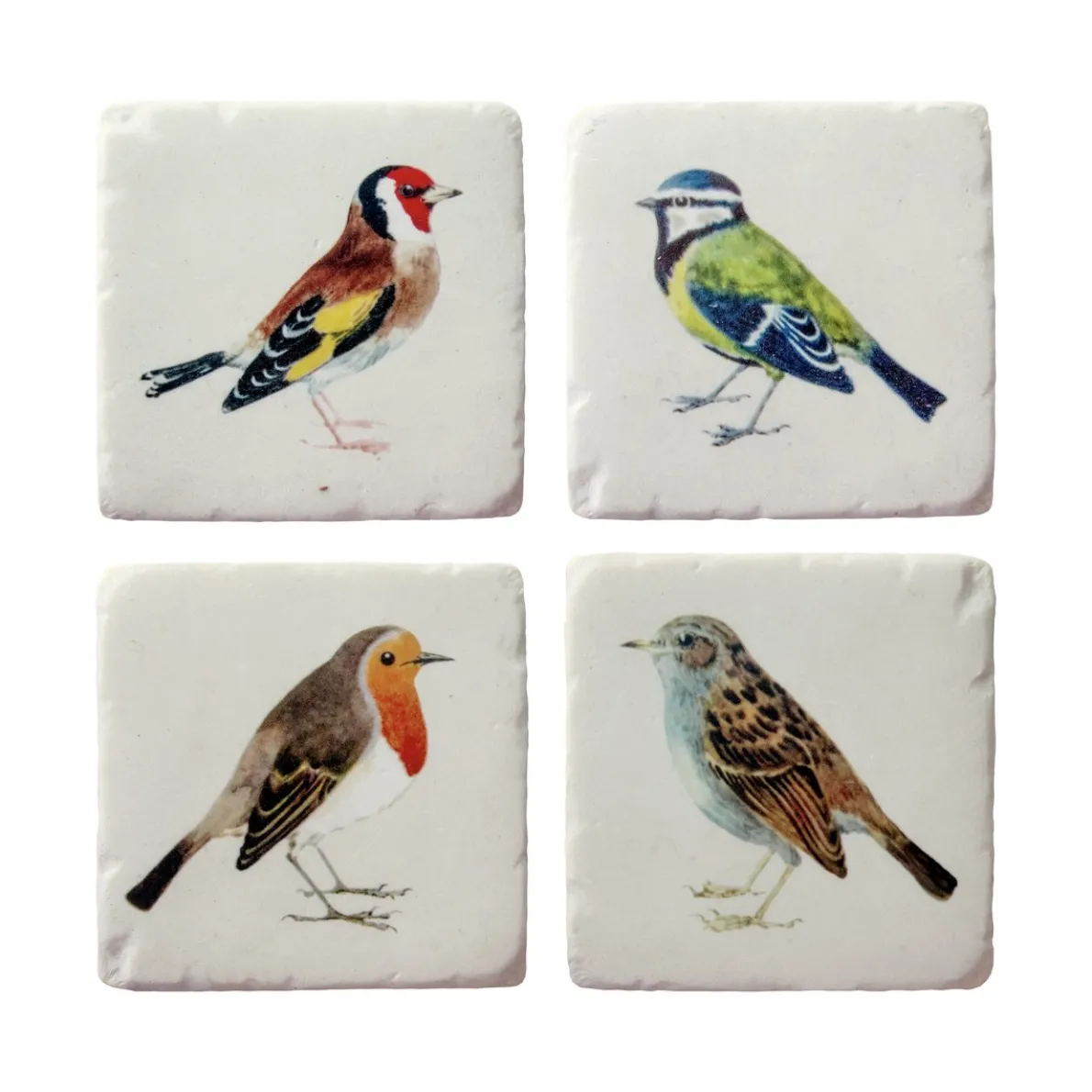 Vintage Birds Coasters - Set of 4
