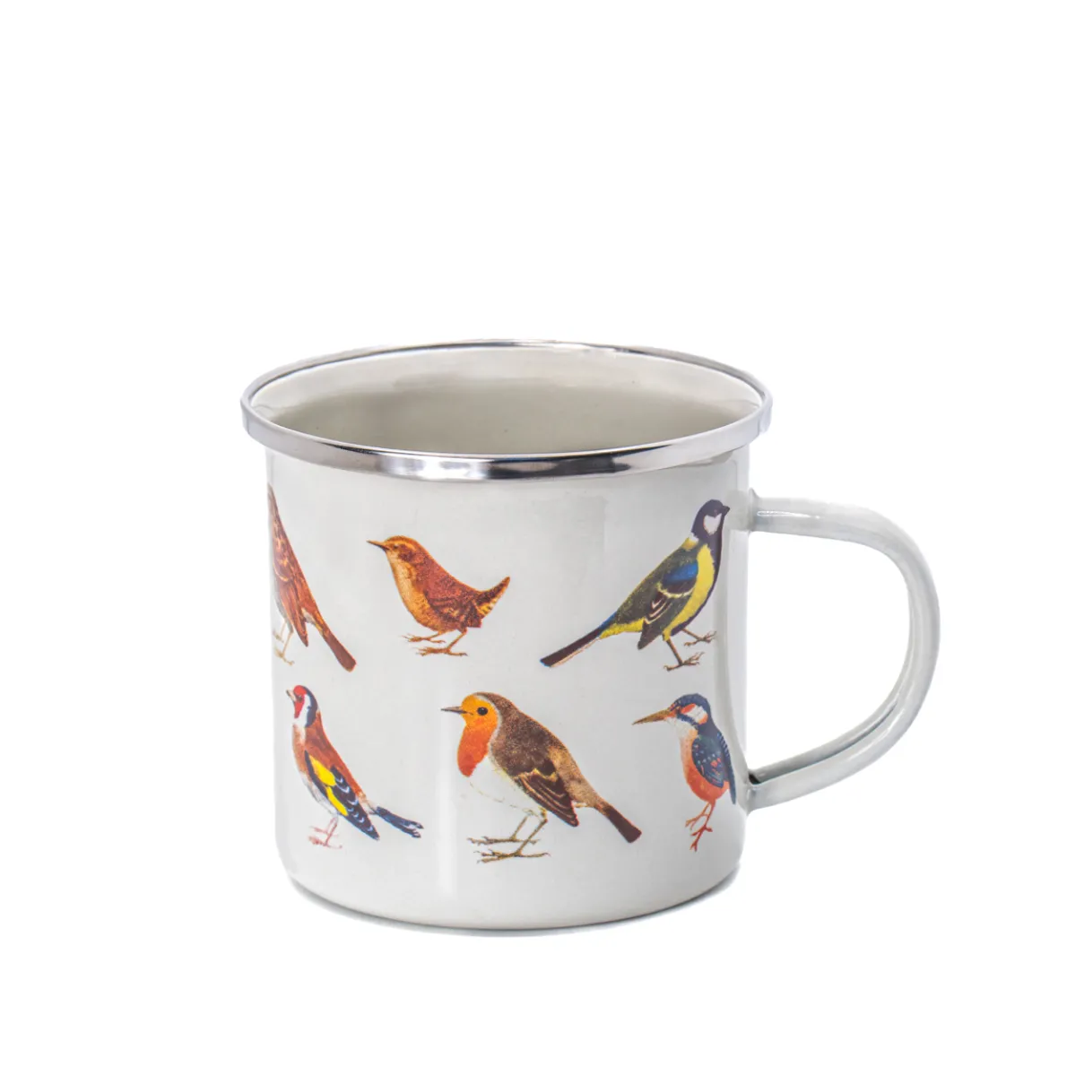 Vintage Birds Enamel Mug