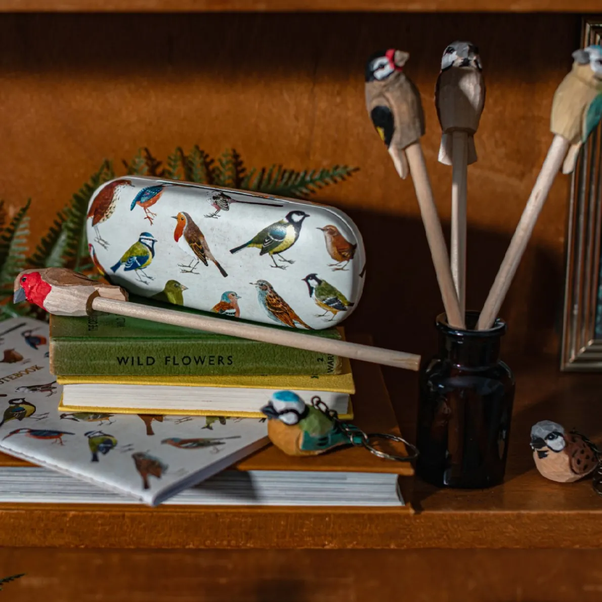 Vintage Birds Glasses Case