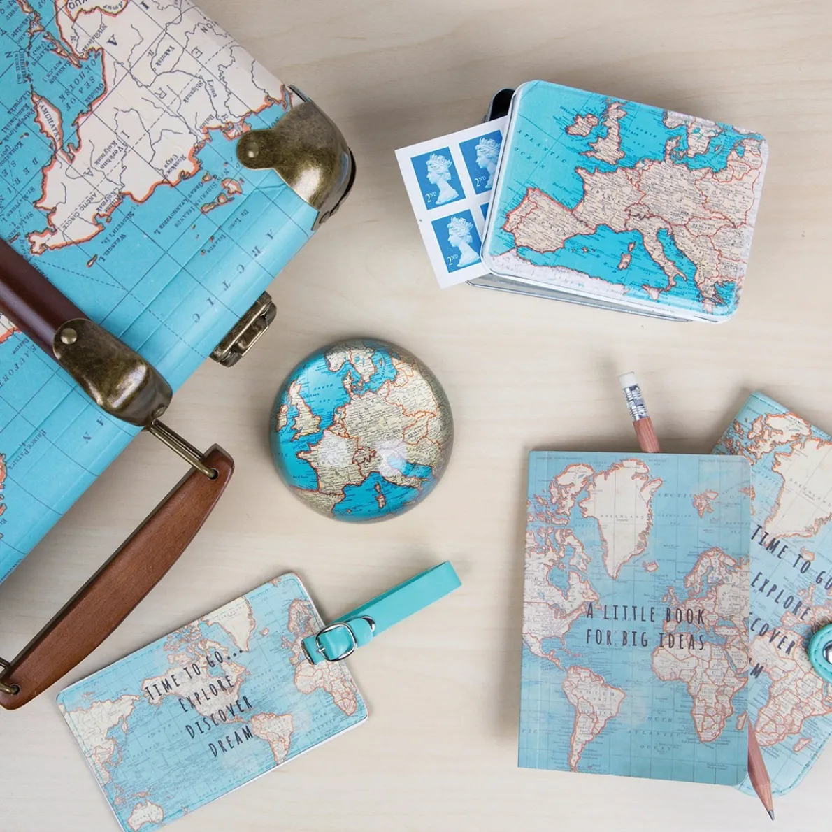 Vintage Map Big Ideas Pocket Notebook