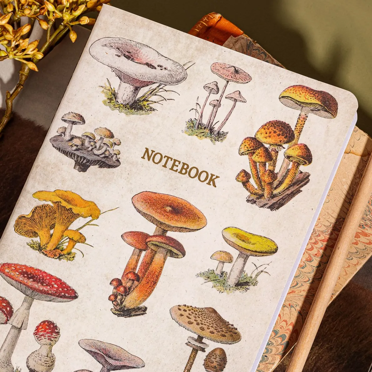Vintage Mushrooms A5 Notebook